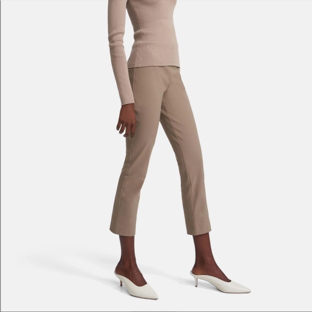 Theory Skinny Legging in Eco Stretch Cotton Light Brown Tan Sz 10